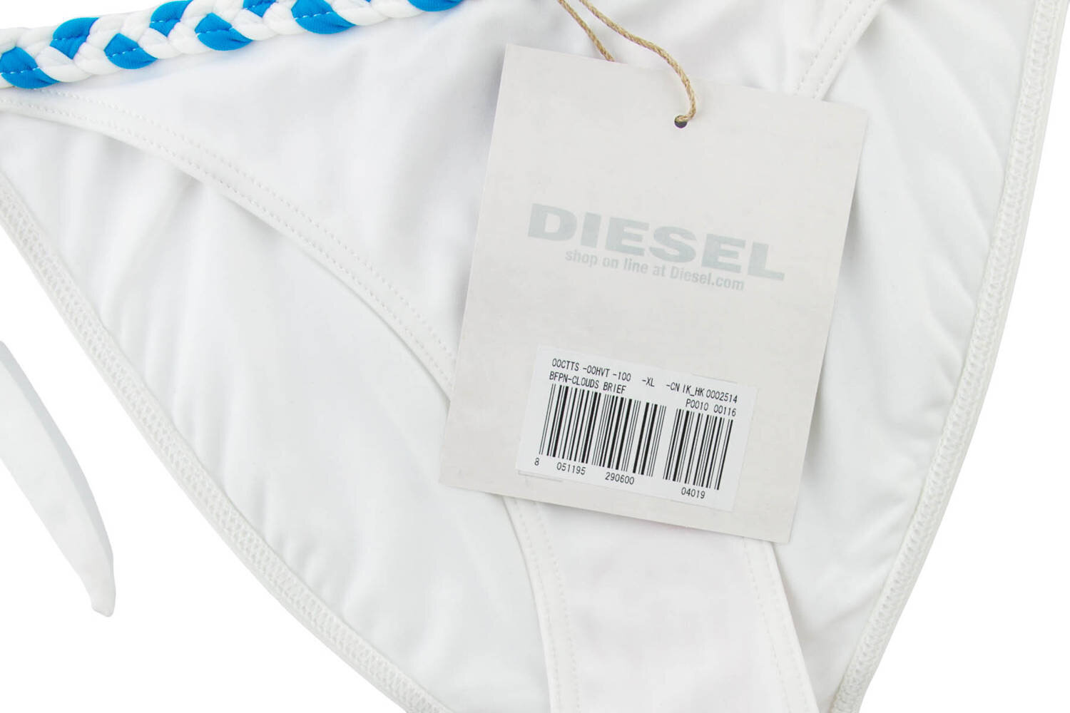 Diesel bikini kelnaitės moterims 00CTTS 00HVT, baltos kaina ir informacija | Maudymosi kostiumėliai | pigu.lt