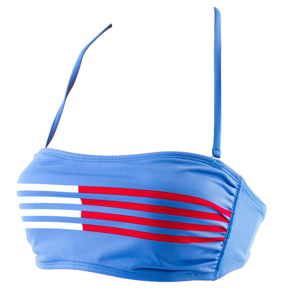 Tommy Hilfiger bikini viršutinė dalis moterims UW0UW00828 799, mėlyna kaina ir informacija | Maudymosi kostiumėliai | pigu.lt