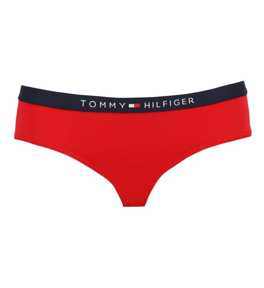 Tommy Hilfiger bikini kelnaitės moterims UW0UW00631611, raudonos цена и информация | Maudymosi kostiumėliai | pigu.lt