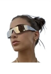 Futuristiniai vientisi akiniai nuo saulės moterims ir vyrams kaina ir informacija | Akiniai nuo saulės moterims | pigu.lt
