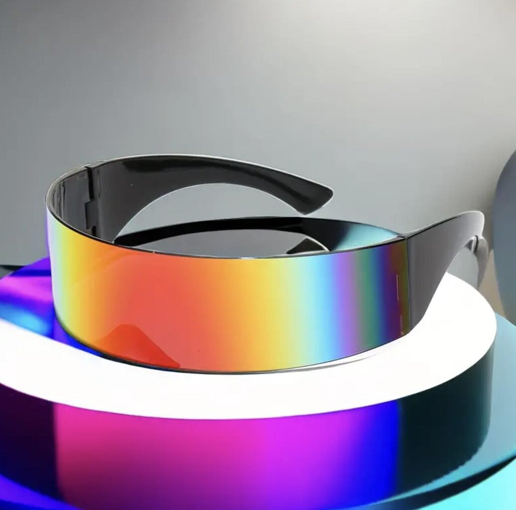Kiberpanko futuristiniai, tobulo dizaino akiniai цена и информация | Akiniai nuo saulės moterims | pigu.lt