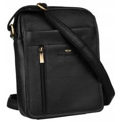 Vyriška odinė rankinė Peterson, 502-NDM, juoda цена и информация | Мужские сумки | pigu.lt