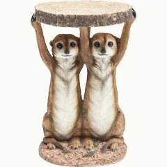 Šoninis staliukas Animal Meerkat Sisters Ø33cm kaina ir informacija | Kavos staliukai | pigu.lt