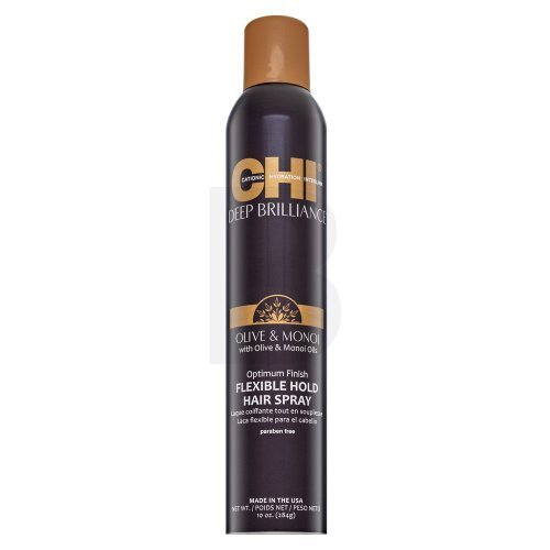 Plaukų lakas CHI Deep Brilliance Optimum Finish Flexible Hold Spray, 284 ml kaina ir informacija | Plaukų formavimo priemonės | pigu.lt