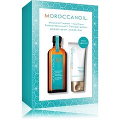 Kosmetikos rinkinys Moroccanoil Treatment & Hand Cream Duo: rankų kremas 75 ml + aliejus plaukams 125 ml цена и информация | Средства для укрепления волос | pigu.lt