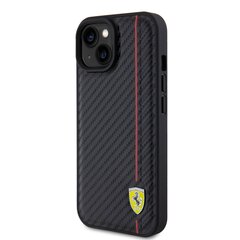 Ferrari Leather Carbon Vertical Red Line Case цена и информация | Чехлы для телефонов | pigu.lt