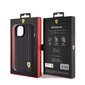 Ferrari Leather Carbon Vertical Red Line Case kaina ir informacija | Telefono dėklai | pigu.lt