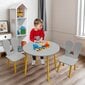 Vaikiškas staliukas su kėdutėmisMontepi, pilkas kaina ir informacija | Vaikiškos kėdutės ir staliukai | pigu.lt