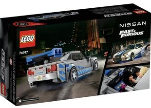 76917 LEGO® Speed Champions „Форсаж 2“ „Nissan Skyline GT-R (R34)“ цена и информация | Конструкторы и кубики | pigu.lt