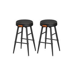2-ių baro kėdžių komplektas Vasagle, juodas kaina ir informacija | Virtuvės ir valgomojo kėdės | pigu.lt