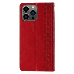 Чехол с магнитным ремешком Case pro iPhone 14 Pro Max с откидным кошельком, мини-шнур, подставка, красный цена и информация | Чехлы для телефонов | pigu.lt