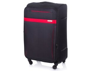 Очень большой твердый чемодан XL Solier STL1316 Black-Red цена и информация | Чемоданы, дорожные сумки  | pigu.lt