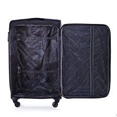 Средне -сильный твердый чемодан M Solier STL1311 - черный, красный цена и информация | Чемоданы, дорожные сумки | pigu.lt