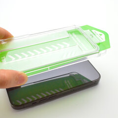 9H grūdintas stiklas su tvirtinimo rėmeliu, skirtas iPhone 15 Pro Wozinsky Premium Glass – juodas цена и информация | Защитные пленки для телефонов | pigu.lt