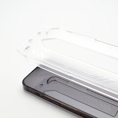 9H grūdintas stiklas su tvirtinimo rėmeliu, skirtas iPhone 15 Pro Wozinsky Premium Glass – juodas kaina ir informacija | Apsauginės plėvelės telefonams | pigu.lt