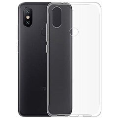 Kieto silikono (TPU) dėklas - skaidrus (Redmi 6 Pro) kaina ir informacija | Telefono dėklai | pigu.lt