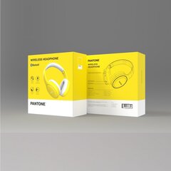 PANTONE Bluetooth headphones PT-WH008 Yellow 102C цена и информация | Наушники | pigu.lt