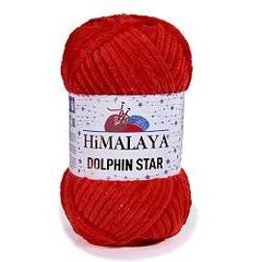 Siūlai Himalaya Dolphin Star 92118, 100 g, 120 m., raudoni kaina ir informacija | Mezgimui | pigu.lt