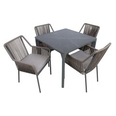 Garden furniture set CARVES table and 4 chairs цена и информация | Комплекты уличной мебели | pigu.lt