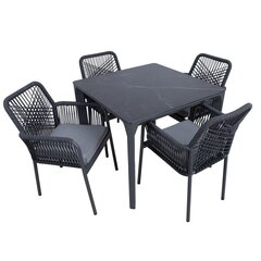 Garden furniture set CARVES table and 4 chairs цена и информация | Комплекты уличной мебели | pigu.lt