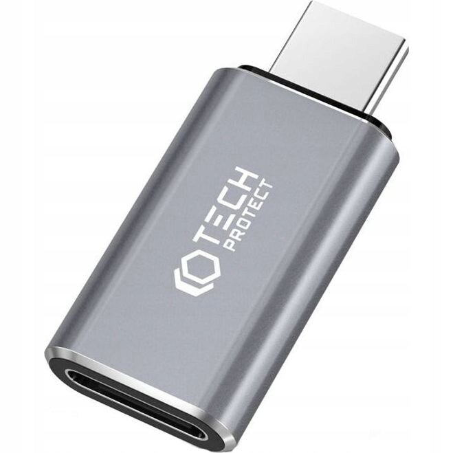 Adapteris Tech-Protect UltraBoost USB-C ir Lightning adapteris pilkas kaina ir informacija | Adapteriai, USB šakotuvai | pigu.lt