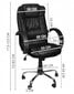 Pasukama kėdė Malatec, juoda kaina ir informacija | Biuro kėdės | pigu.lt