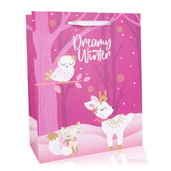 Popierinis dovanų maišelis Dreamy Winter, 18x24 cm kaina ir informacija | Dovanų pakavimo priemonės | pigu.lt