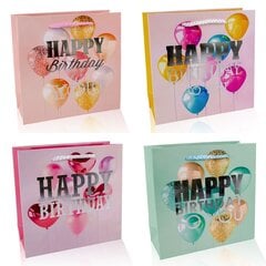 Popierinis maišelis Happy Birthday, 14.5x15x6 cm kaina ir informacija | Dovanų pakavimo priemonės | pigu.lt