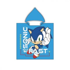 Sonic pončas The Hedgehog, 55x110 cm kaina ir informacija | Rankšluosčiai | pigu.lt