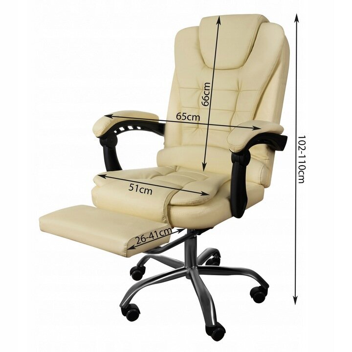Pasukama kėdė Malatec, smėlio spalvos kaina ir informacija | Biuro kėdės | pigu.lt