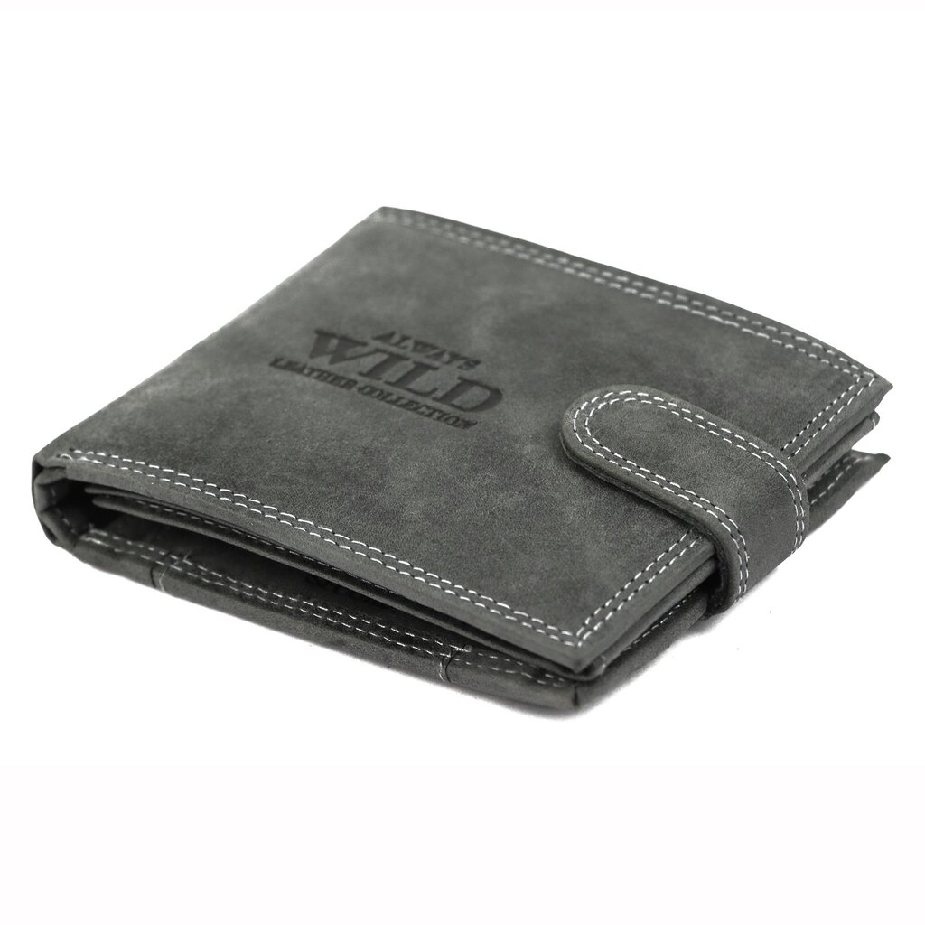 Vyriška piniginė Wild N992L-P-CHM RFID Juoda kaina ir informacija | Vyriškos piniginės, kortelių dėklai | pigu.lt