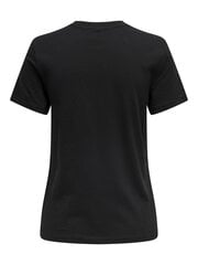 Only marškinėliai moterims 15317991*02, juodi kaina ir informacija | Marškinėliai moterims | pigu.lt