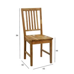 2-jų kėdžių komplektas Gloucester, rudas kaina ir informacija | Virtuvės ir valgomojo kėdės | pigu.lt