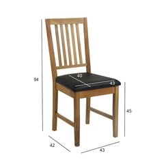 2-jų kėdžių komplektas Gloucester, rudas kaina ir informacija | Virtuvės ir valgomojo kėdės | pigu.lt