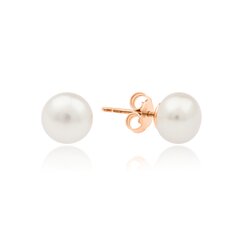 Auksiniai auskarai su natūraliais perlais 8 mm kaina ir informacija | Auskarai | pigu.lt