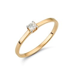 Auksinis žiedas su deimantu, 0012989700113 kaina ir informacija | Žiedai | pigu.lt
