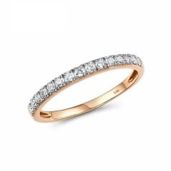 Auksinis žiedas su deimantais, 0013111000134 kaina ir informacija | Žiedai | pigu.lt