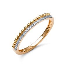 Золотое кольцо с алмазами 0012986200191 цена и информация | Кольца | pigu.lt