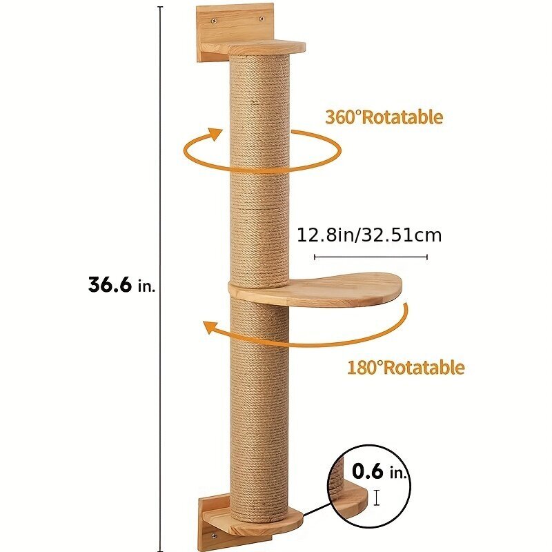 Sieninė kačių draskyklė Tech zone, 93 x 32.51 cm цена и информация | Draskyklės | pigu.lt