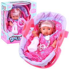 Lėlė kūdikis su kėdute Ledy Toys, rožinė kaina ir informacija | Žaislai mergaitėms | pigu.lt