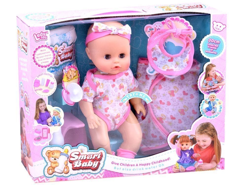 Interaktyvi lėlė Smart Baby Ledy Toys, rožinė цена и информация | Žaislai mergaitėms | pigu.lt
