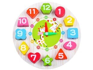 Деревянные развивающие часы цена и информация | Развивающие игрушки | pigu.lt
