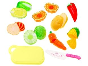 Vaikiškos pjaustomos daržovės su žaisliniu peiliu ir pjaustymo lentele HopeWin kaina ir informacija | Žaislai mergaitėms | pigu.lt