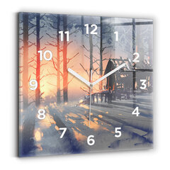 Sieninis laikrodis Žiemos Medžių Peizažas kaina ir informacija | Laikrodžiai | pigu.lt