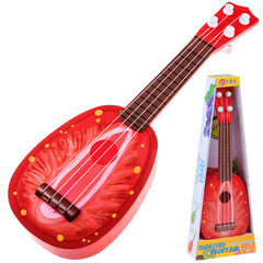 Vaikiška ukulele gitara Braškė kaina ir informacija | Lavinamieji žaislai | pigu.lt
