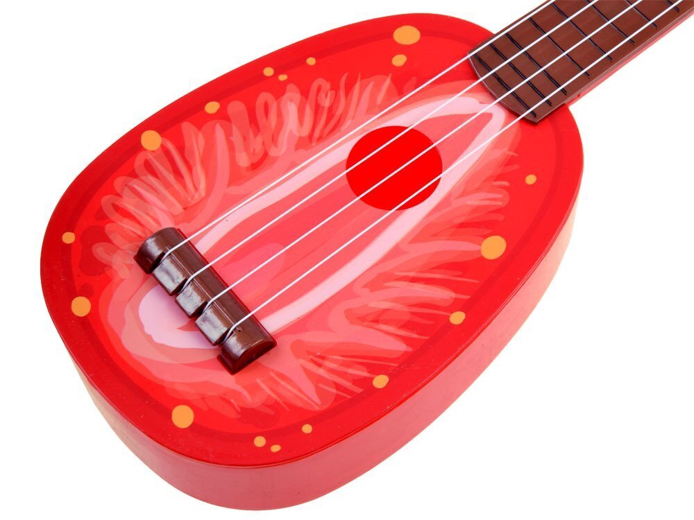 Vaikiška ukulele gitara Braškė kaina ir informacija | Lavinamieji žaislai | pigu.lt