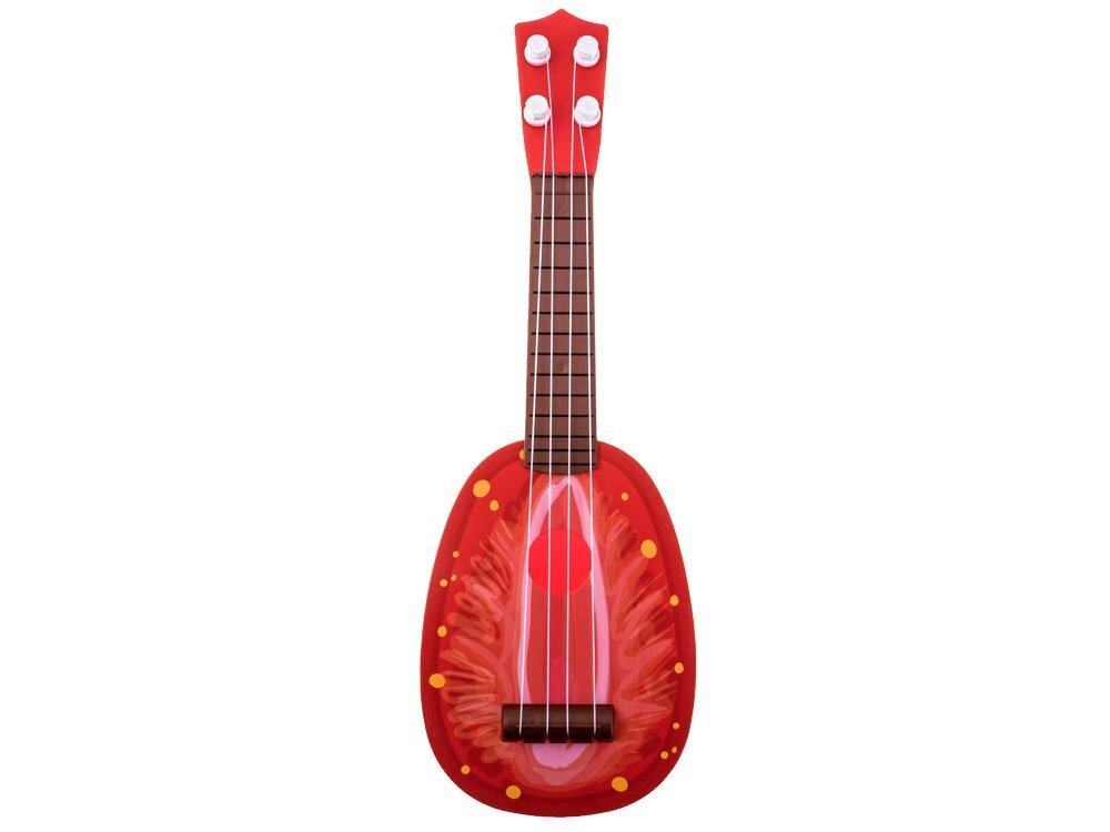 Vaikiška ukulele gitara Braškė kaina ir informacija | Lavinamieji žaislai | pigu.lt