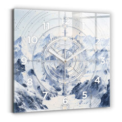 Sieninis laikrodis Mėlyni Piešiniai kaina ir informacija | Laikrodžiai | pigu.lt
