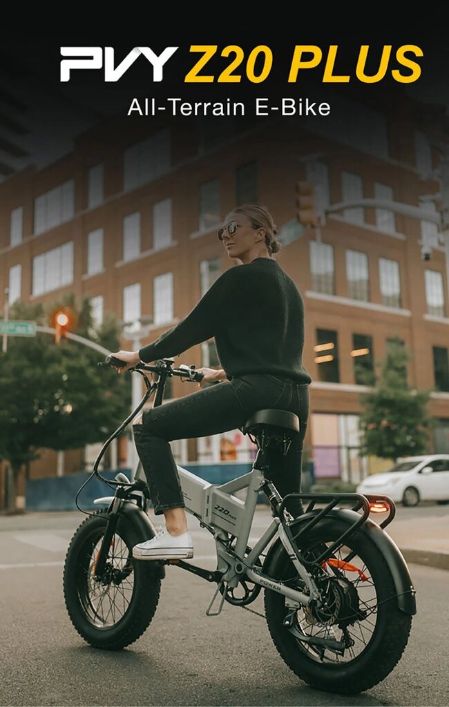 Elektrinis dviratis PVY Z20 Plus, 20", pilkas kaina ir informacija | Elektriniai dviračiai | pigu.lt
