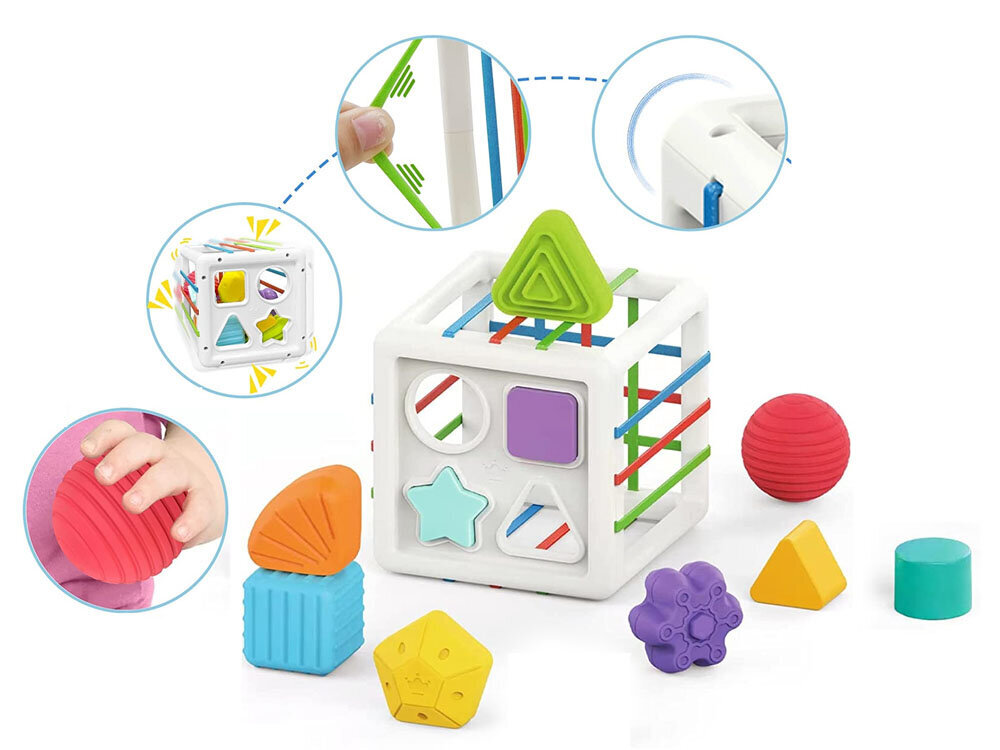 Edukacinis žaislas Cube Sorter Huanger, ZA4310 цена и информация | Žaislai kūdikiams | pigu.lt